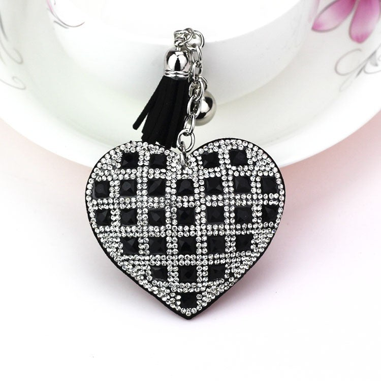 Wholesale 10PCS Diamond Heart Keychain